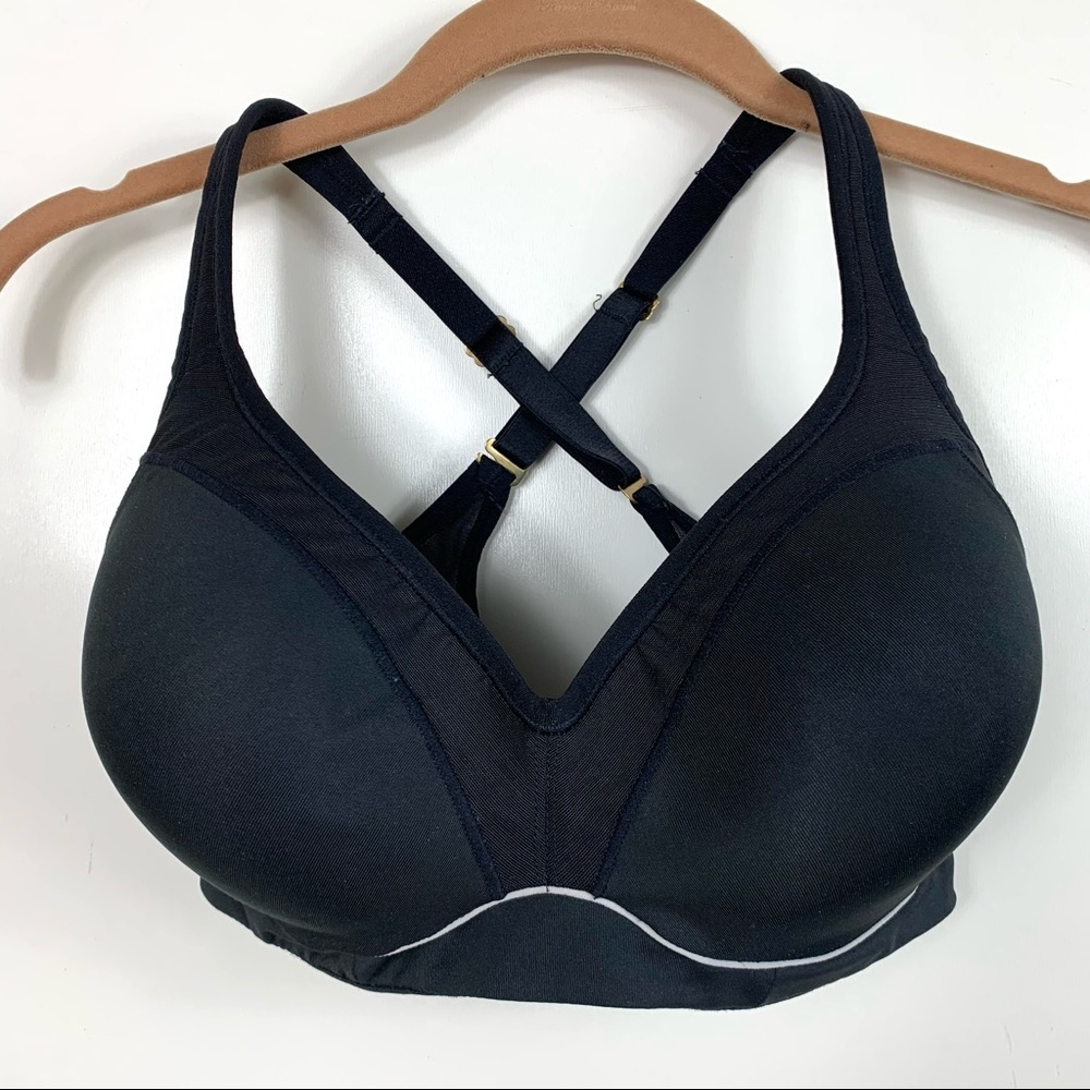 Natori Zen Contour Convertible Sport Bra Black Size 32G - Picture 3 of 11